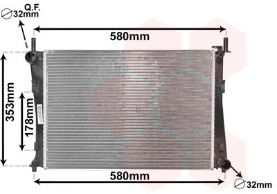 VAN WEZEL Radiators, Motora dzesēšanas sistēma 18002325